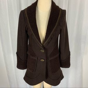 Anis.A brown wool blend jacket